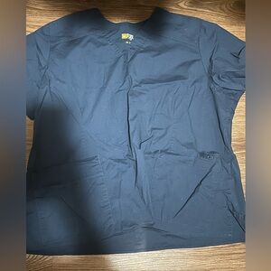 Navy wonder wink scrub top